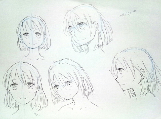 顔のアタリの取り方イラレポ