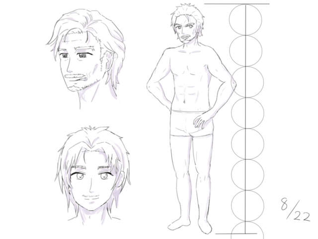 男性の描き方練習