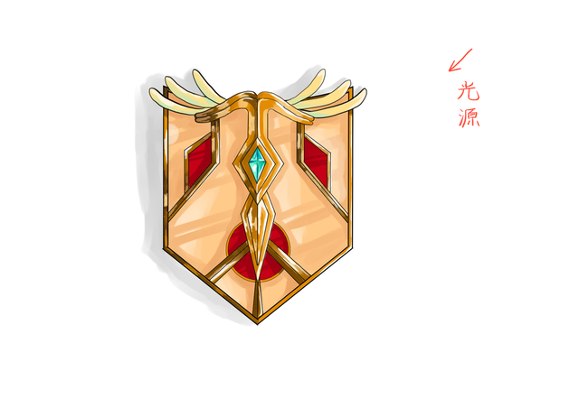 盾の塗り