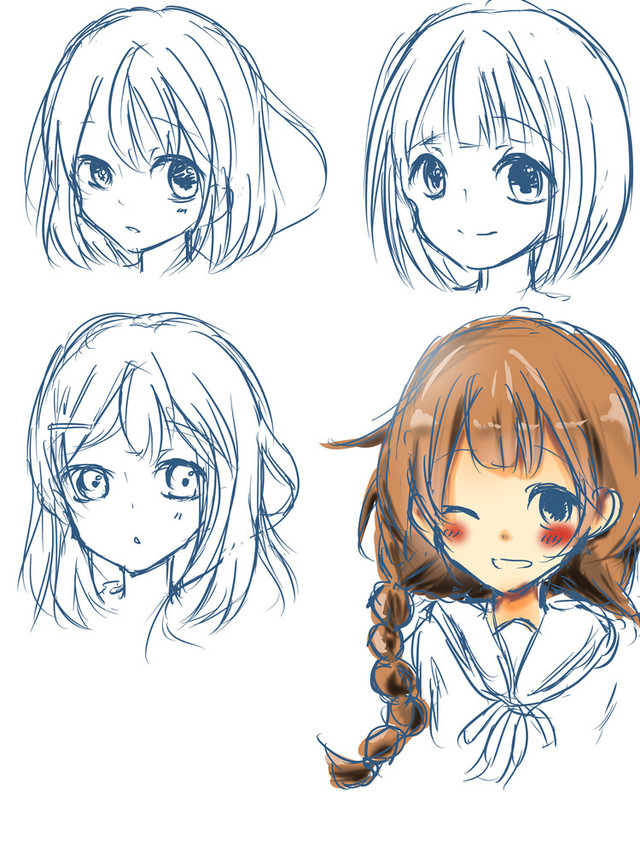 髪の描き方