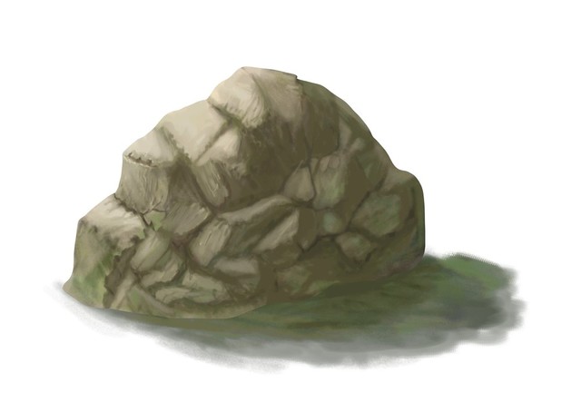 背景練習　岩