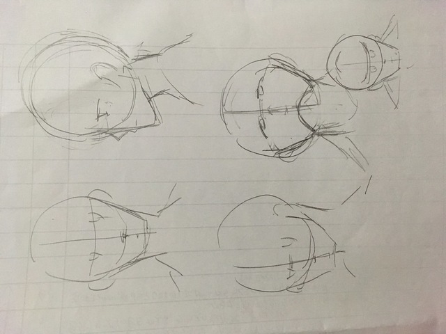 顔のアタリ練習