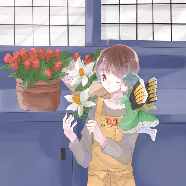 花屋のちょうちょ