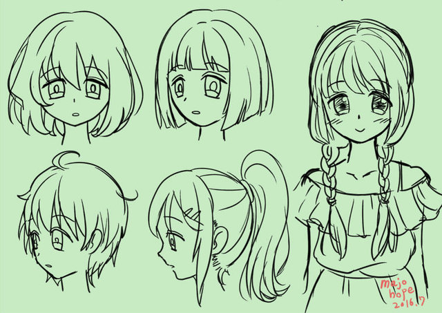 髪を描くッ！