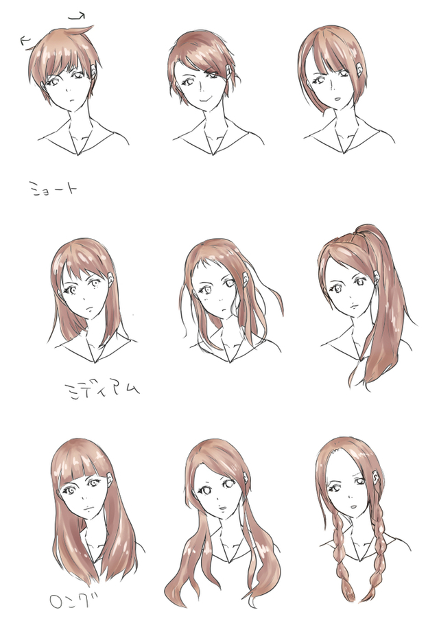 髪の描き方