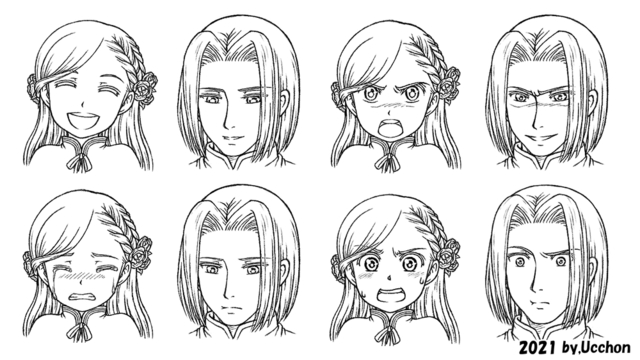 男女を描きました