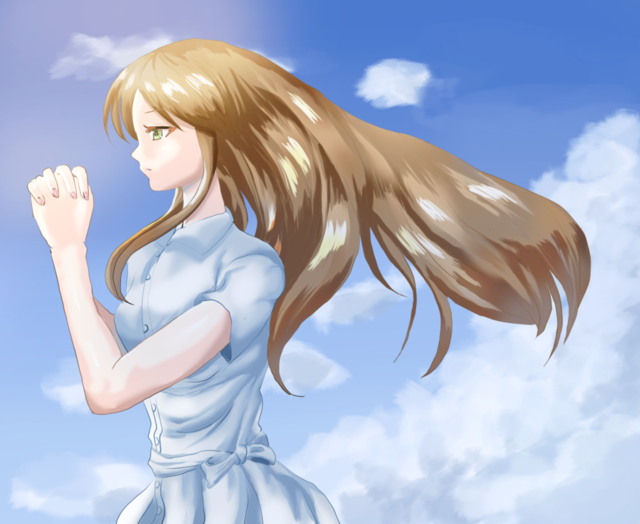 髪の塗り