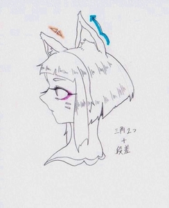 横顔・猫耳