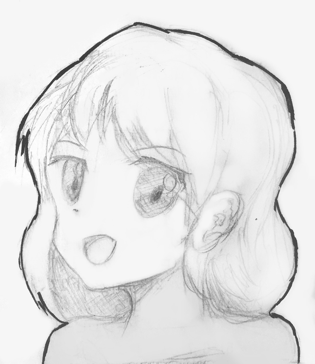 髪の毛の描き方講座_習作