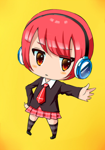 クールな女の子のデフォルメ