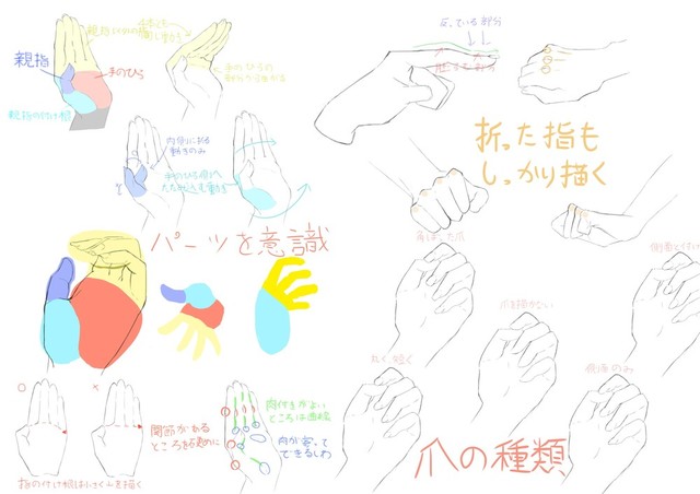 手の描き方