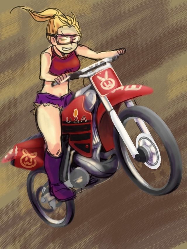 バイクにキャラクターを