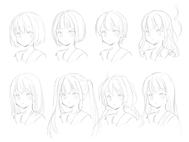 髪の毛の描き方講座