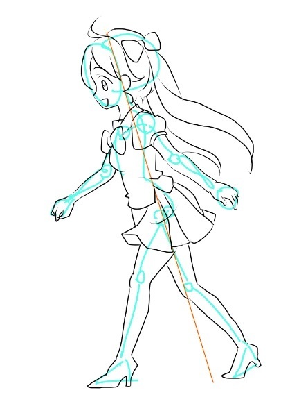 歩くポーズ練習
