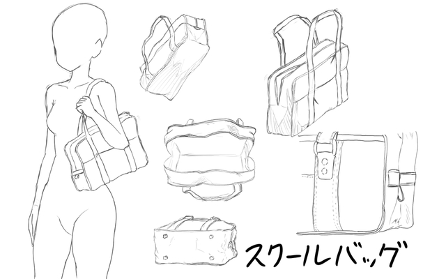 スクールバッグ イラレポ