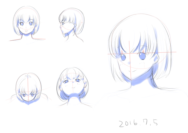顔のあたり練習