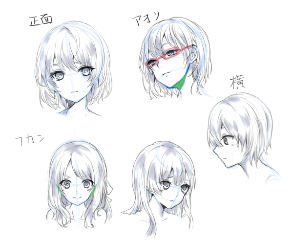 顔のアタリ
