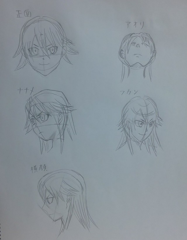1‐2 顔のアタリの取り方
