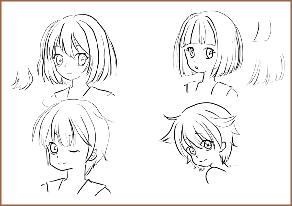 髪の毛の描き方講座