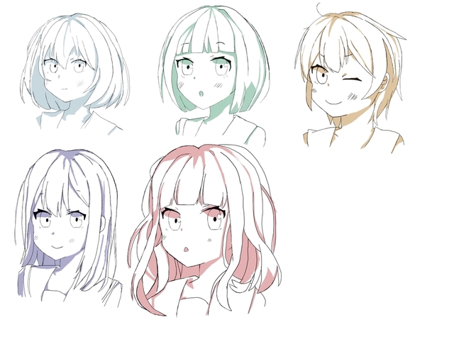 髪の描き方レポート