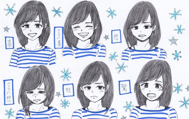 表情の練習☆女の子☆