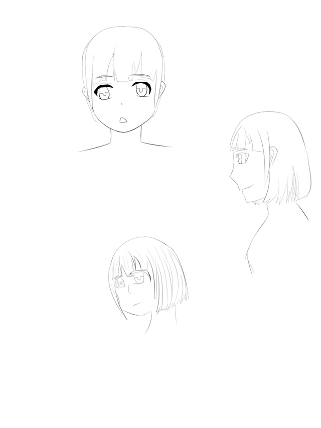 女性の顔練習