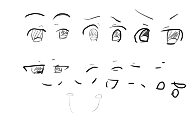 表情のパーツ