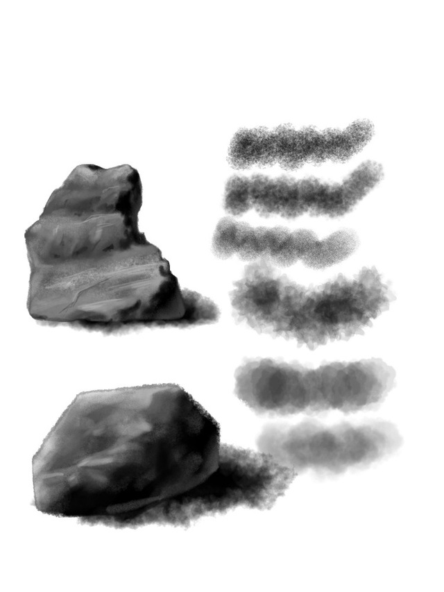岩の描き方