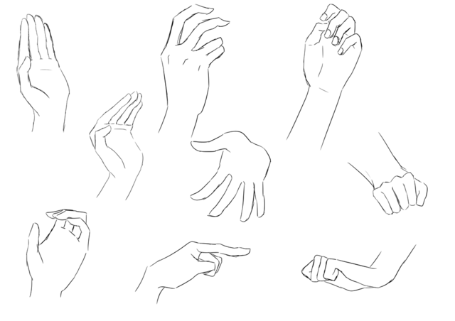 手や指の描き方講座