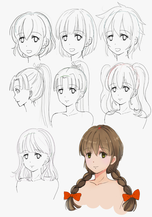 髪型いろいろ