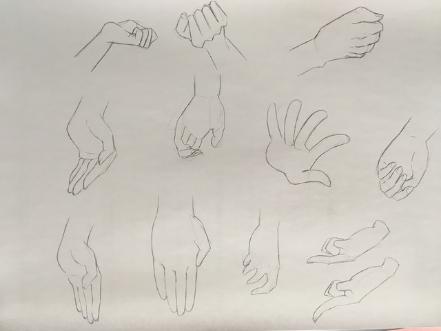 手の練習
