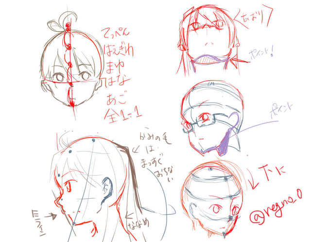 ～顔のアタリ練習～