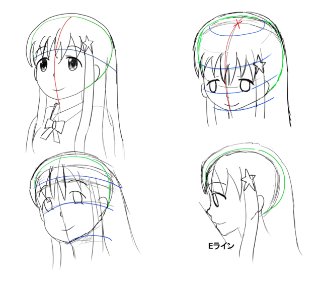 煽り、俯瞰と横顔をやってみた。