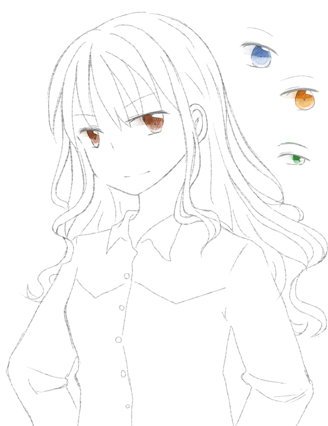 目の描き方イラレポ２