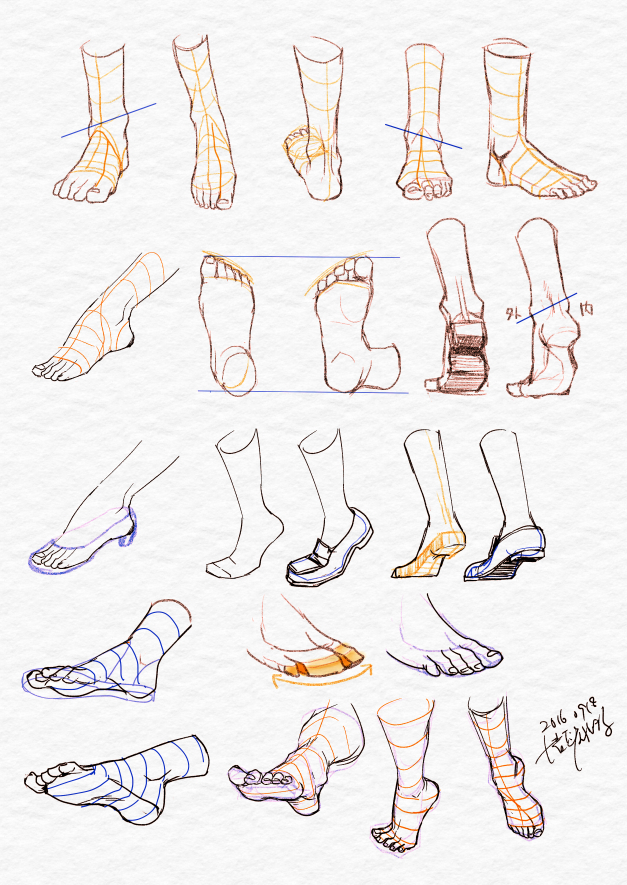 足の描き方