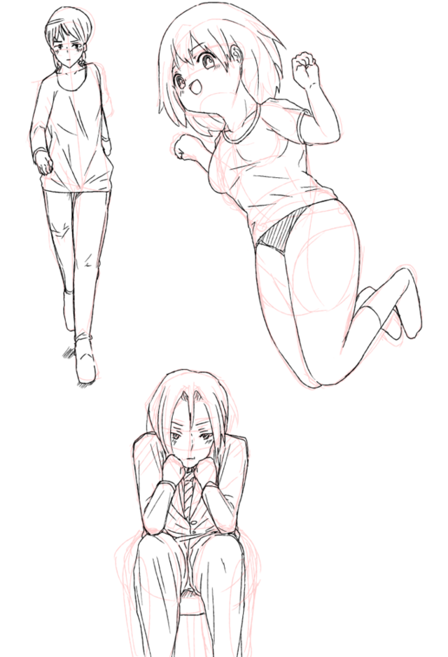 動きのあるポーズを描きたかった