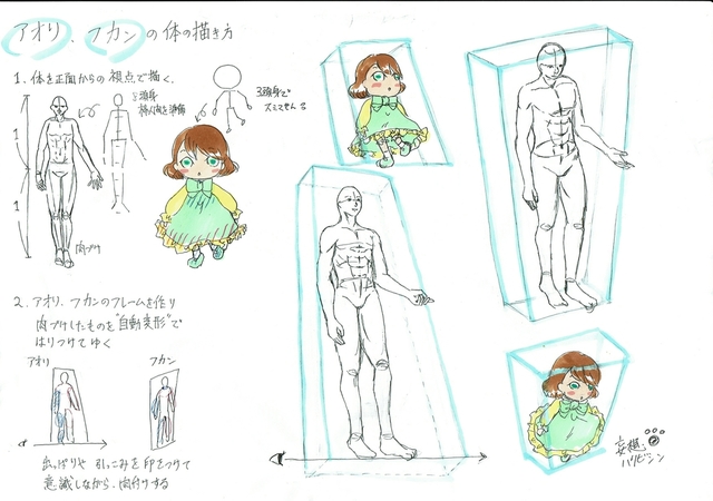 アオリ・フカンの身体の描き方