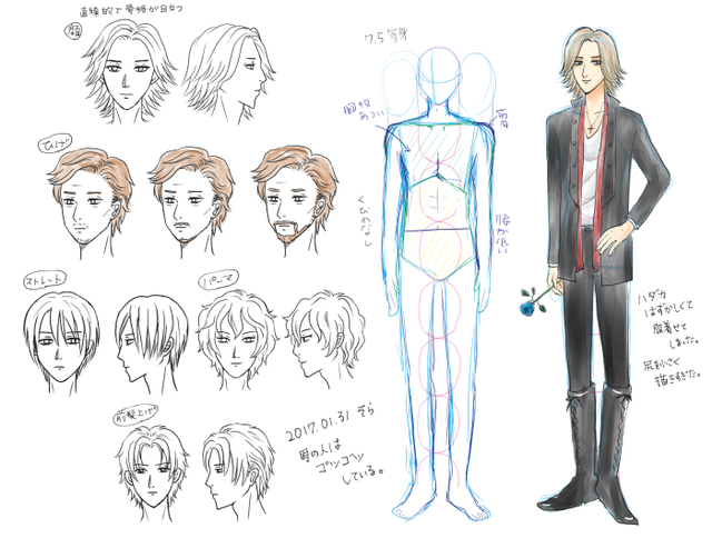 男性キャラクター練習