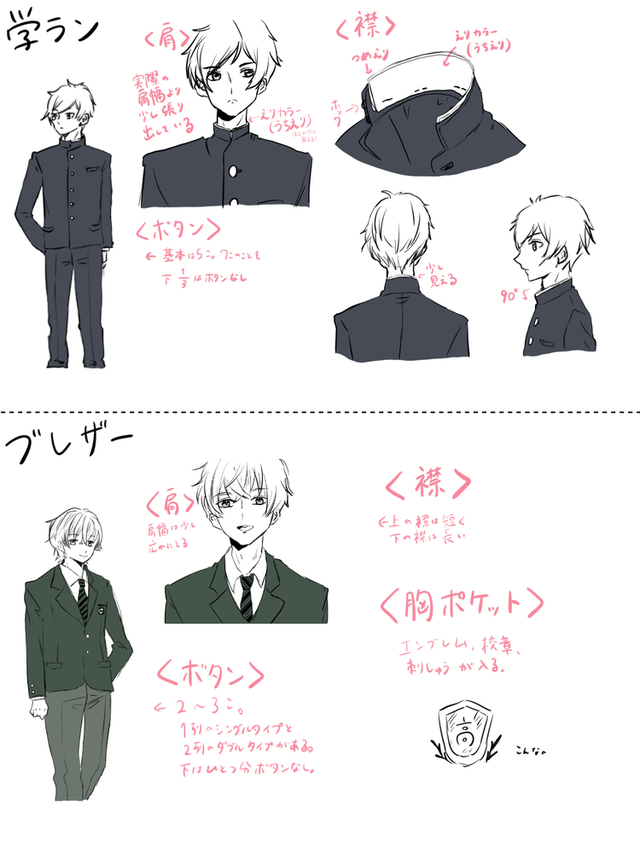 男子高校生の制服 内容まとめ