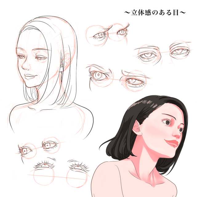 立体感のある目