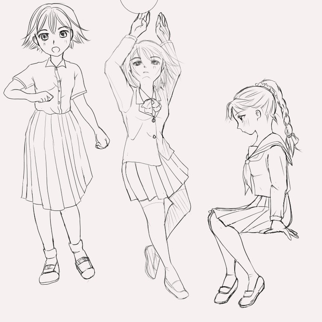 女子学生服の服～