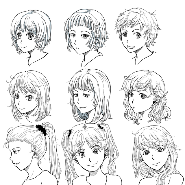 髪型の練習（1）