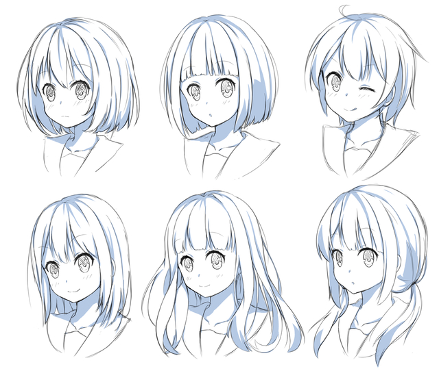 髪の描き方