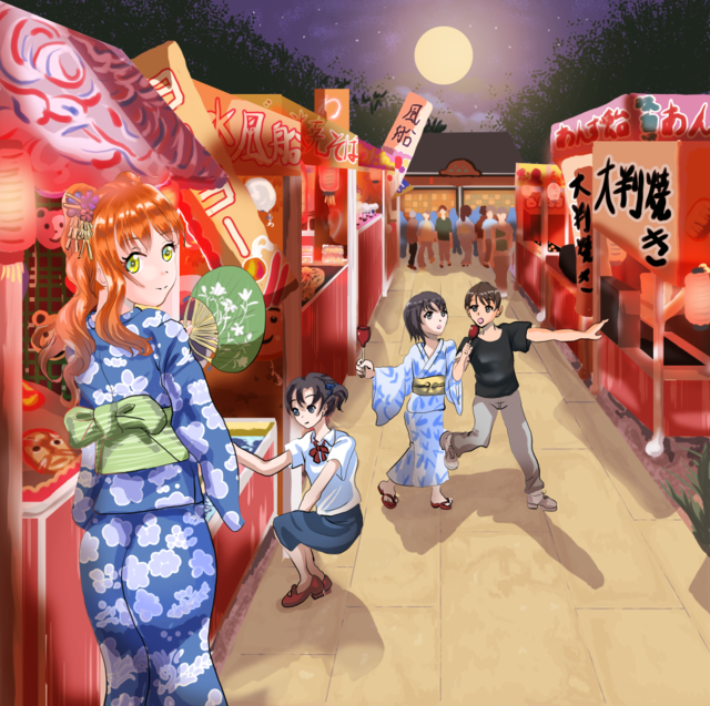 夏祭り　一点パース