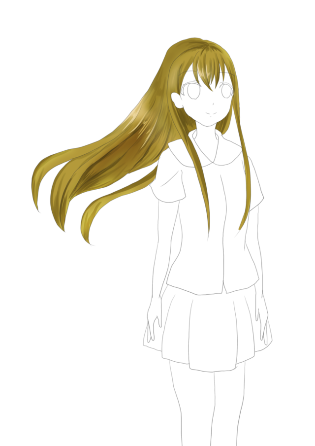 髪の塗り練習
