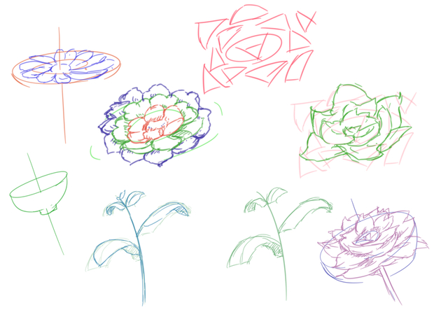 花の描き方講座描いてみた