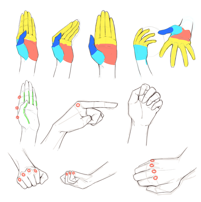 手の描きかた練習