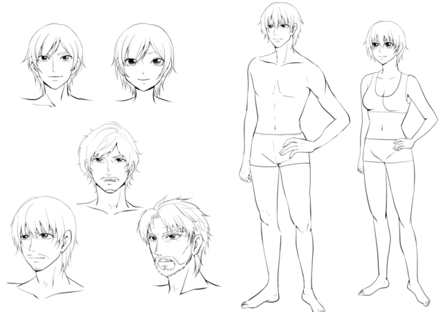 男性キャラの描き方イラレポ