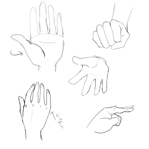 手と指描いてみましたｖ