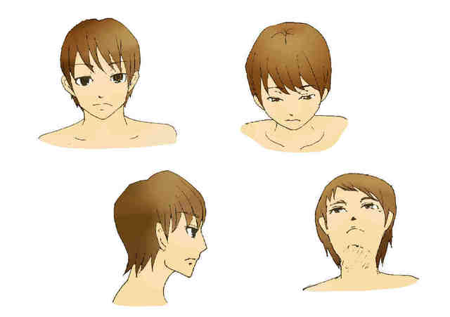 イラレポ（顔の描き方・男性）